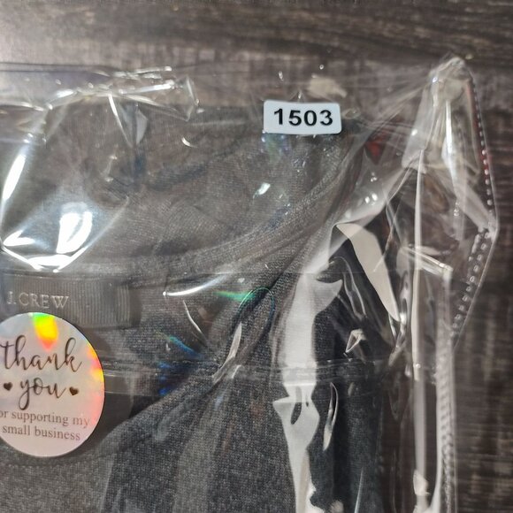 J Crew Womens Charcoal Gray Structured Peplum Ruffle Hem Top‎ Style C0770 S - Picture 8 of 8